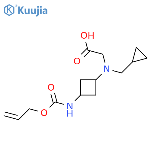2-(cyclopropylmethyl)(3-{(prop-2-en-1-yloxy)carbonylamino}cyclobutyl)aminoacetic acid structure