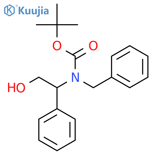 tert-butyl N-benzyl-N-(2-hydroxy-1-phenylethyl)carbamate structure