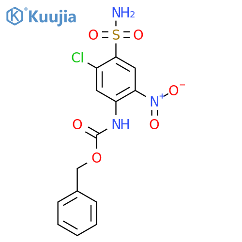 benzyl N-(5-chloro-2-nitro-4-sulfamoylphenyl)carbamate structure