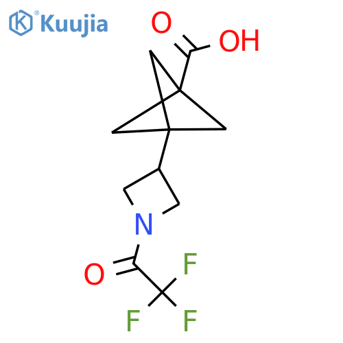 3-1-(2,2,2-trifluoroacetyl)azetidin-3-ylbicyclo1.1.1pentane-1-carboxylic acid structure