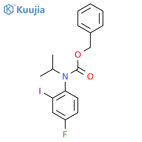 benzyl N-(4-fluoro-2-iodophenyl)-N-(propan-2-yl)carbamate structure