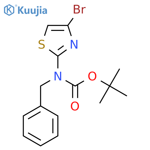 tert-butyl N-benzyl-N-(4-bromo-1,3-thiazol-2-yl)carbamate structure