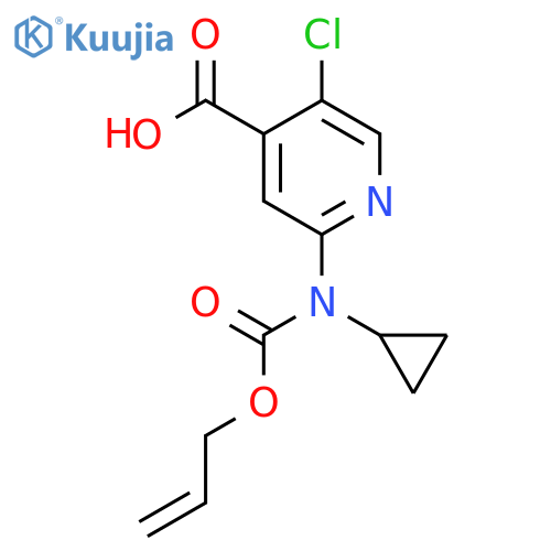 5-chloro-2-{cyclopropyl(prop-2-en-1-yloxy)carbonylamino}pyridine-4-carboxylic acid structure