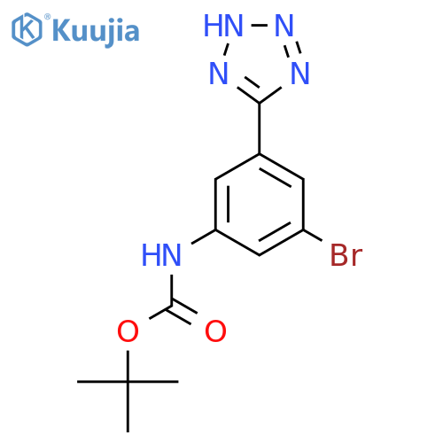 tert-butyl N-3-bromo-5-(1H-1,2,3,4-tetrazol-5-yl)phenylcarbamate structure