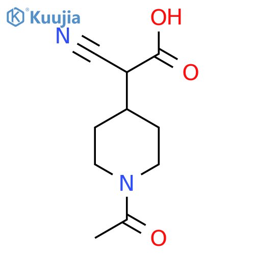 2-(1-Acetylpiperidin-4-yl)-2-cyanoacetic acid structure