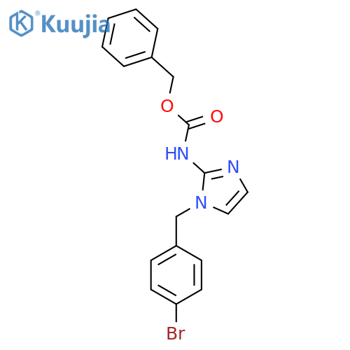 benzyl N-{1-[(4-bromophenyl)methyl]-1H-imidazol-2-yl}carbamate structure