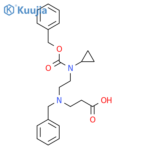 3-benzyl(2-{(benzyloxy)carbonyl(cyclopropyl)amino}ethyl)aminopropanoic acid structure