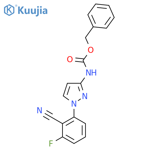 benzyl N-1-(2-cyano-3-fluorophenyl)-1H-pyrazol-3-ylcarbamate structure