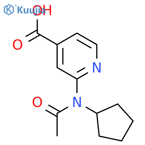 2-(N-cyclopentylacetamido)pyridine-4-carboxylic acid structure
