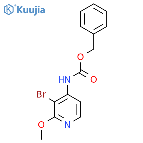 benzyl N-(3-bromo-2-methoxypyridin-4-yl)carbamate structure