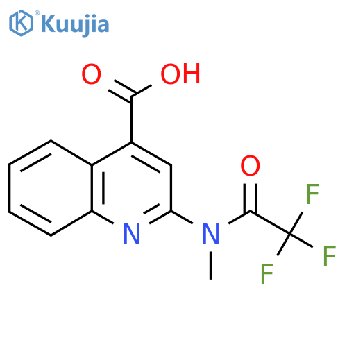 2-(2,2,2-trifluoro-N-methylacetamido)quinoline-4-carboxylic acid structure
