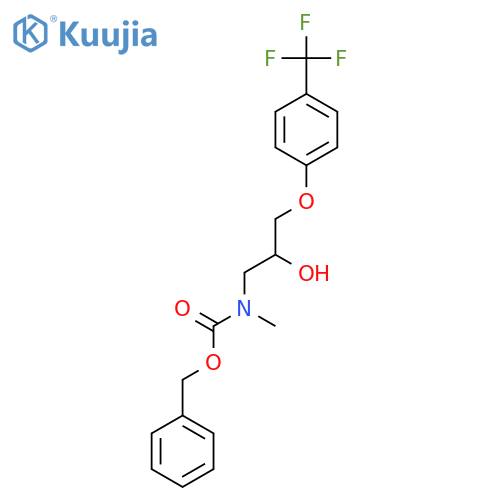 benzyl N-{2-hydroxy-3-4-(trifluoromethyl)phenoxypropyl}-N-methylcarbamate structure