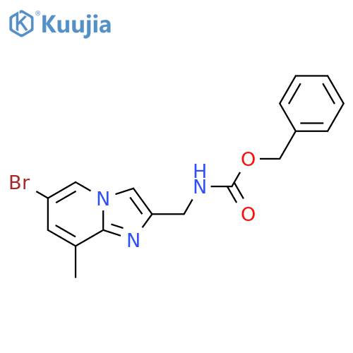 benzyl N-({6-bromo-8-methylimidazo1,2-apyridin-2-yl}methyl)carbamate structure