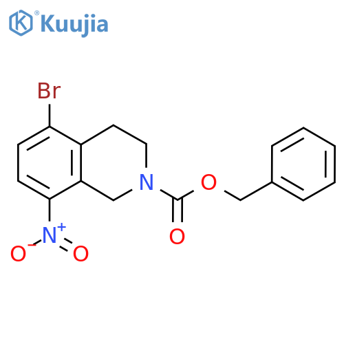 Benzyl 5-bromo-8-nitro-1,2,3,4-tetrahydroisoquinoline-2-carboxylate structure