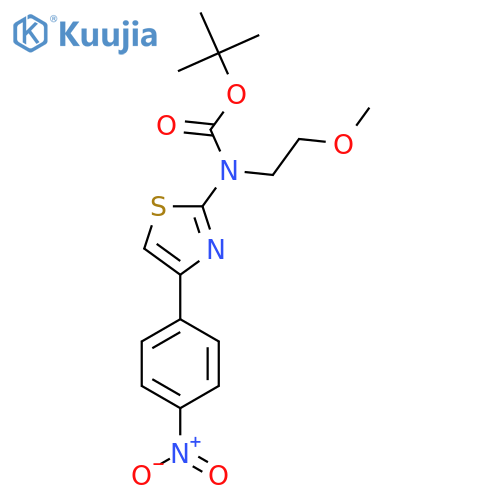 tert-butyl N-(2-methoxyethyl)-N-4-(4-nitrophenyl)-1,3-thiazol-2-ylcarbamate structure