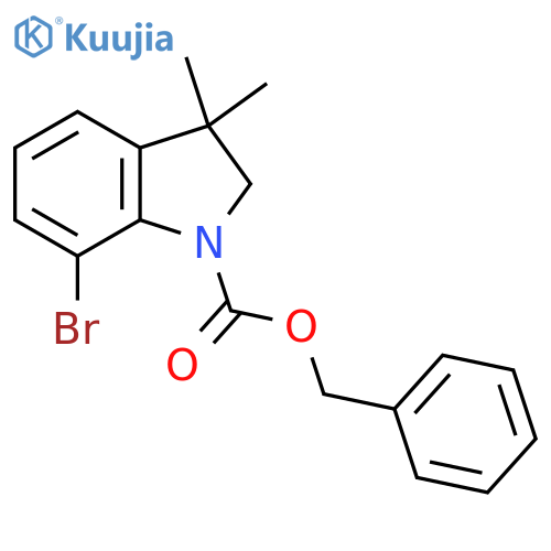 benzyl 7-bromo-3,3-dimethyl-2,3-dihydro-1H-indole-1-carboxylate structure