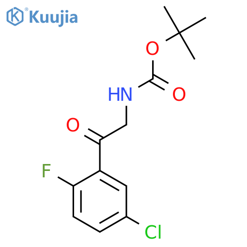 tert-butyl N-2-(5-chloro-2-fluorophenyl)-2-oxoethylcarbamate structure