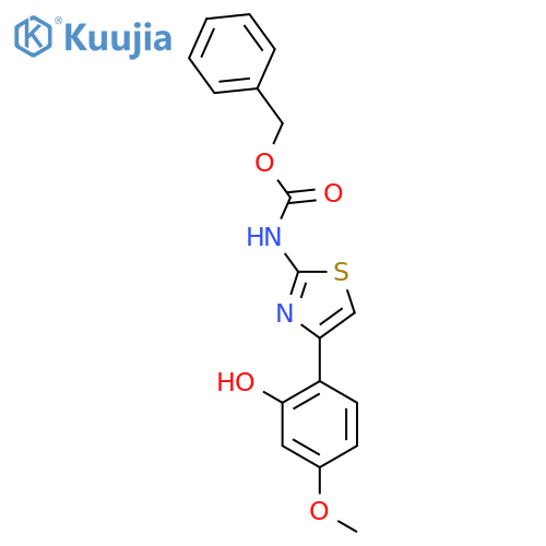 benzyl N-[4-(2-hydroxy-4-methoxyphenyl)-1,3-thiazol-2-yl]carbamate structure