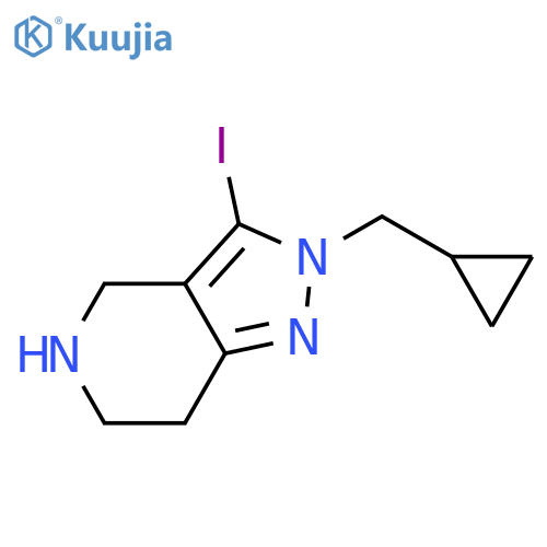 2-(cyclopropylmethyl)-3-iodo-2H,4H,5H,6H,7H-pyrazolo4,3-cpyridine structure