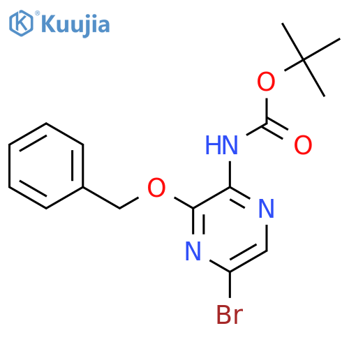 tert-butyl N-[3-(benzyloxy)-5-bromopyrazin-2-yl]carbamate structure