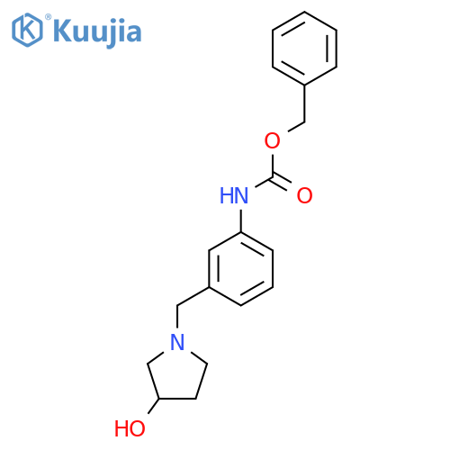 benzyl N-{3-(3-hydroxypyrrolidin-1-yl)methylphenyl}carbamate structure