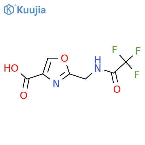 2-[(Trifluoroacetamido)methyl]-1,3-oxazole-4-carboxylic acid structure