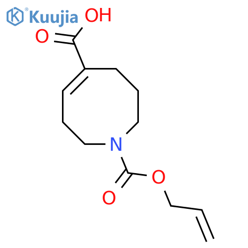 (4E)-1-(prop-2-en-1-yloxy)carbonyl-1,2,3,6,7,8-hexahydroazocine-5-carboxylic acid structure