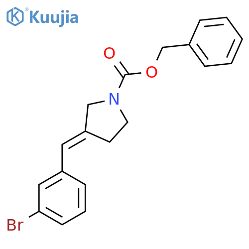 benzyl (3E)-3-(3-bromophenyl)methylidenepyrrolidine-1-carboxylate structure