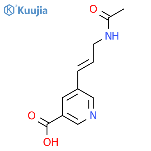 5-(3-Acetamidoprop-1-en-1-yl)pyridine-3-carboxylic acid structure