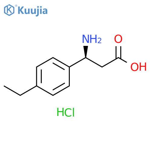 (S)-3-Amino-3-(4-ethylphenyl)propanoic acid hydrochloride structure