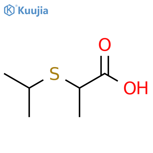 2-(propan-2-ylsulfanyl)propanoic acid structure