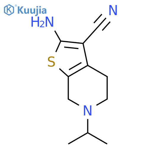 2-amino-6-(propan-2-yl)-4H,5H,6H,7H-thieno2,3-cpyridine-3-carbonitrile structure
