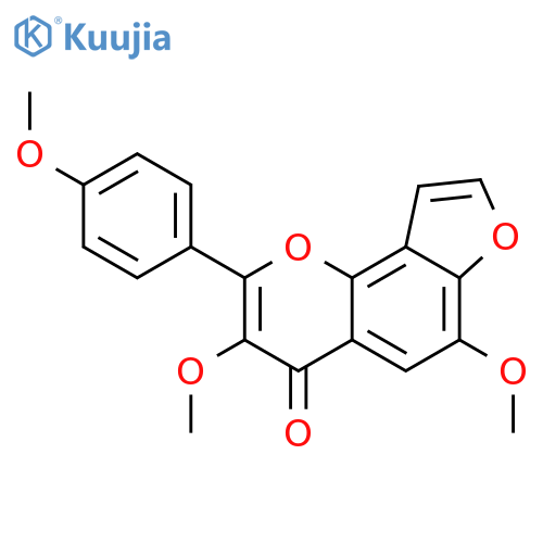 3,5,6-Trimethoxy-2-phenyl-4H-furo[2,3-h]-1-benzopyran-4-one; 5-Demethoxy, 4'-methoxy structure