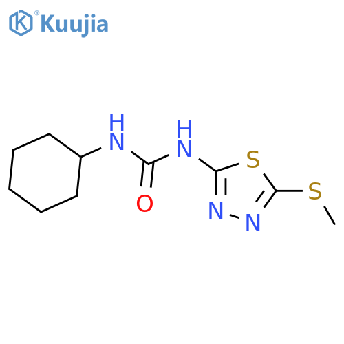 1-cyclohexyl-3-5-(methylsulfanyl)-1,3,4-thiadiazol-2-ylurea structure