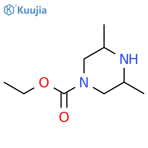 Ethyl 3,5-dimethylpiperazine-1-carboxylate structure