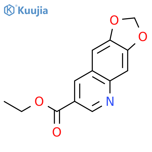 1,3-Dioxolo[4,5-g]quinoline-7-carboxylic acid, ethyl ester structure