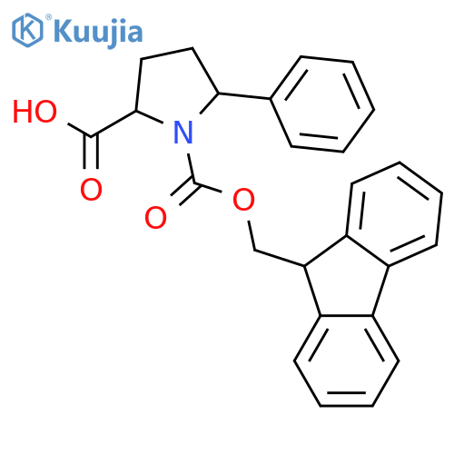 Fmoc-(2R,5S)-5-phenyl-pyrrolidine-2-carboxylic Acid structure