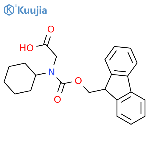 2-cyclohexyl({(9H-fluoren-9-yl)methoxycarbonyl})aminoacetic acid structure
