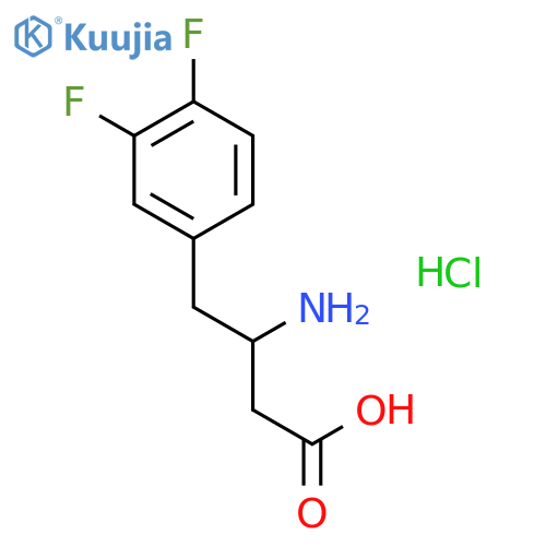 (R)-3-Amino-4-(3,4-difluorophenyl)butanoic acid hydrochloride structure