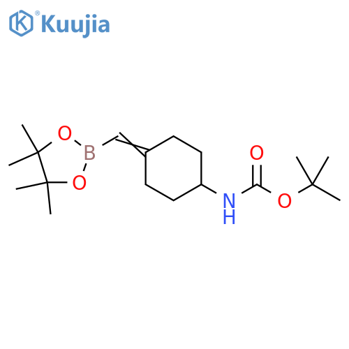 tert-butyl N-{4-[(tetramethyl-1,3,2-dioxaborolan-2-yl)methylidene]cyclohexyl}carbamate structure
