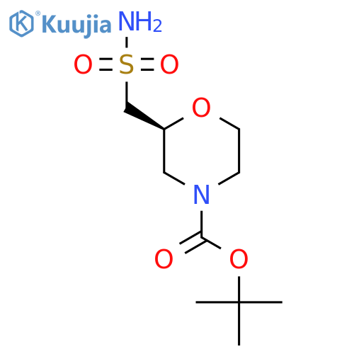 Tert-butyl (2S)-2-(sulfamoylmethyl)morpholine-4-carboxylate structure