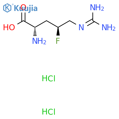(2S,4S)-2-amino-5-carbamimidamido-4-fluoropentanoic acid dihydrochloride structure