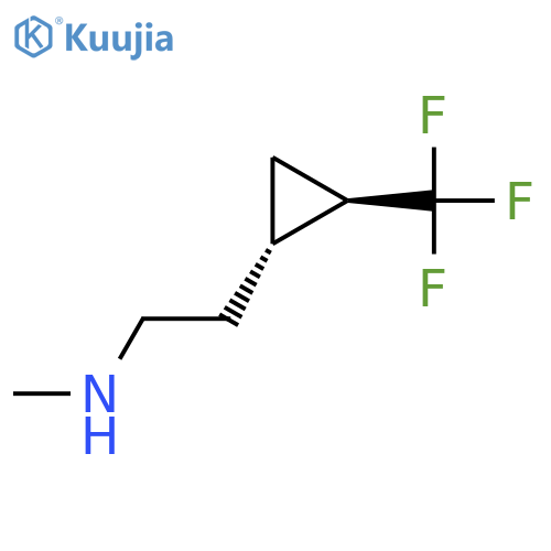 rac-methyl({2-[(1R,2S)-2-(trifluoromethyl)cyclopropyl]ethyl})amine structure