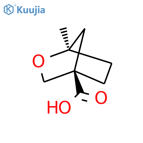 (1R,4R)-1-methyl-2-oxabicyclo2.2.1heptane-4-carboxylic acid structure