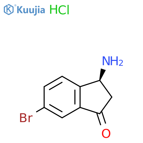 (3S)-3-amino-6-bromo-2,3-dihydro-1H-inden-1-one hydrochloride structure