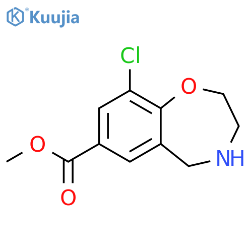 methyl 9-chloro-2,3,4,5-tetrahydro-1,4-benzoxazepine-7-carboxylate structure