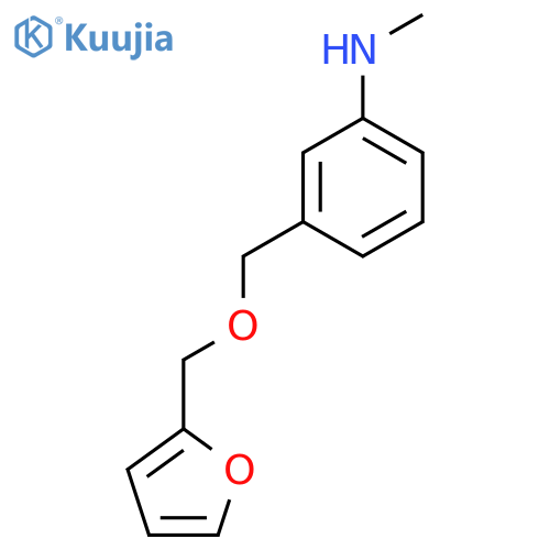 3-{(furan-2-yl)methoxymethyl}-N-methylaniline structure