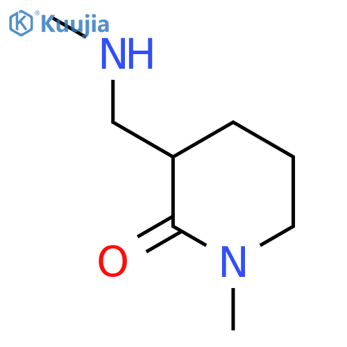 1-Methyl-3-[(methylamino)methyl]piperidin-2-one structure