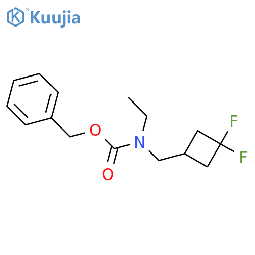 benzyl N-(3,3-difluorocyclobutyl)methyl-N-ethylcarbamate structure