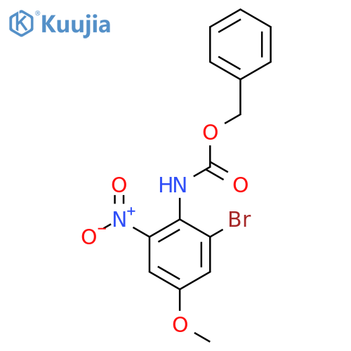 benzyl N-(2-bromo-4-methoxy-6-nitrophenyl)carbamate structure